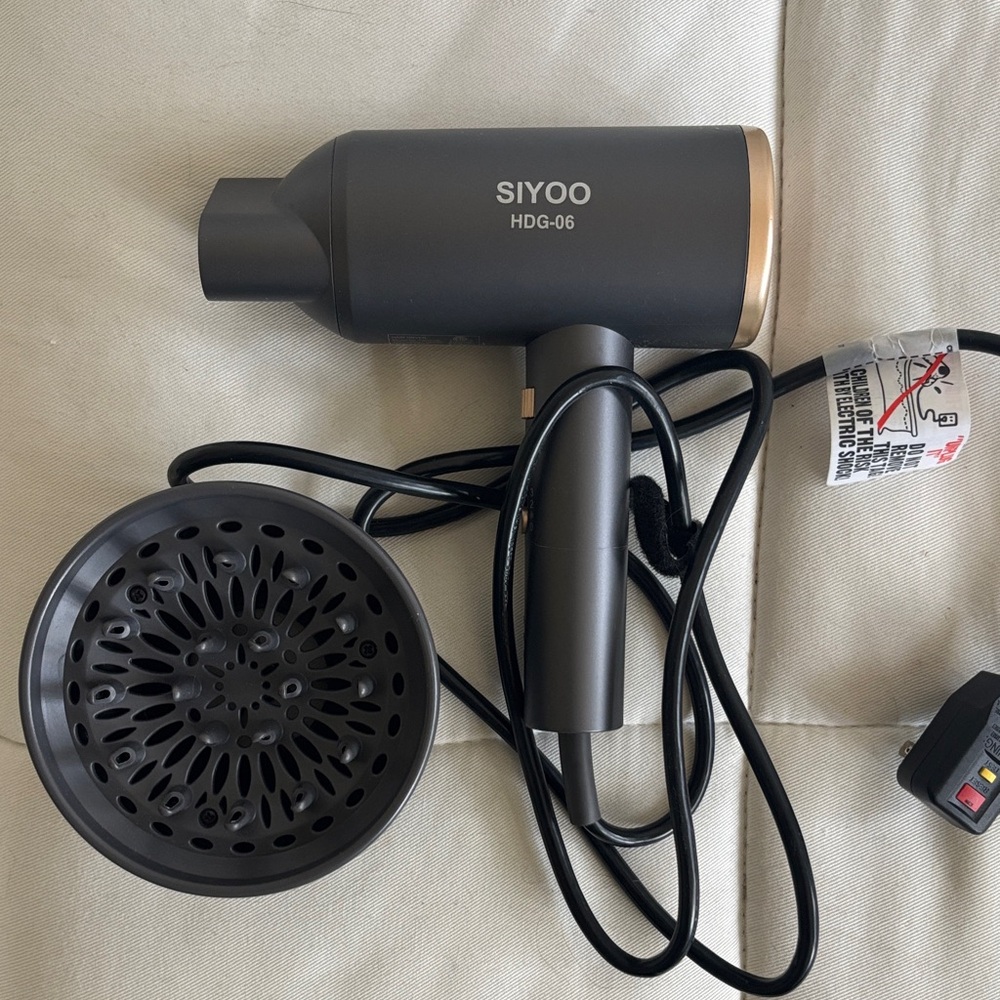 Dark Grey Hair Dryer with Diffuser